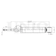 Амортизатор газовый задней подвески UNIO OU87 Z 1441312616 SAB-10491
