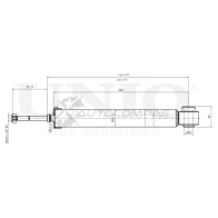 Амортизатор газовый задней подвески UNIO SAB-10659 BYBWN IZ 1441312624
