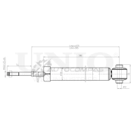 Амортизатор газовый задней подвески UNIO 1441312682 8D1 FCTX SAB-10548