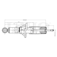 Амортизатор газовый задней подвески UNIO 67 T8D 1441312683 SAB-10480