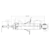 Амортизатор газовый задней подвески UNIO SAB-10551 1441312700 J1 JFL