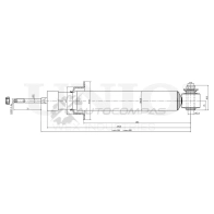 Амортизатор газовый задней подвески UNIO SAB-10448 1441312720 KHI 7YCH