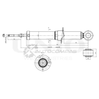 Амортизатор газовый задней подвески UNIO SAB-10750 LL NTB 1441312751