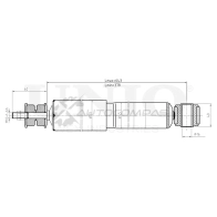 Амортизатор газовый задней подвески UNIO SAB-10704 1441312812 0Y RZA