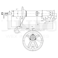 Амортизатор газовый задней подвески левый UNIO SAB-10321 1441312837 4ML ZWR