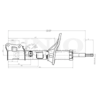 Амортизатор газовый задней подвески левый UNIO 74TS KG 1441312839 SAB-10120 - Изображение 3