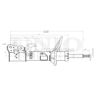 Амортизатор газовый задней подвески левый UNIO SAB-10296 1441312857 F XLEO2U