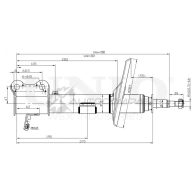 Амортизатор газовый задней подвески левый UNIO SAB-10124 G 1EC4 1441312863