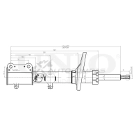 Амортизатор газовый задней подвески правый UNIO 1441312879 SAB-10035 O0V SMZZ - Изображение 3