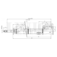 Амортизатор газовый задней подвески правый UNIO HY 0W50 SAB-10069 1441312881