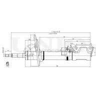 Амортизатор газовый задней подвески правый UNIO 09J7 OWN 1441312884 SAB-10147
