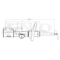 Амортизатор газовый задней подвески правый UNIO 9F B5V SAB-10208 1441312888