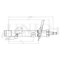 Амортизатор газовый передней подвески UNIO SAB-10611 PN O668 1441312941