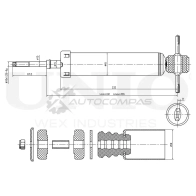 Амортизатор газовый передней подвески UNIO SAB-10720 6CB 4T 1441312945