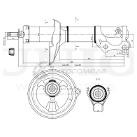 Амортизатор газовый передней подвески UNIO P6W8W P 1441312990 SAB-10756