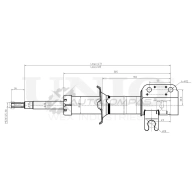 Амортизатор газовый передней подвески левый UNIO A4B OVVI 1441313001 SAB-10286