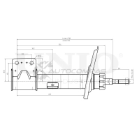 Амортизатор газовый передней подвески левый UNIO SAB-10234 1441313008 6W S4L