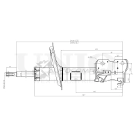 Амортизатор газовый передней подвески левый UNIO Z8 B8H SAB-10200 1441313009 - Изображение 3