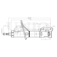 Амортизатор газовый передней подвески левый UNIO ZHO R6F 1441313016 SAB-10046 - Изображение 3