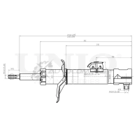 Амортизатор газовый передней подвески левый UNIO 6I85L S SAB-10144 1441313030