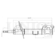 Амортизатор газовый передней подвески левый UNIO 1441313036 SAB-10254 DG KP5