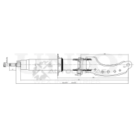 Амортизатор газовый передней подвески левый UNIO SAB-10367 Y1I2X MB 1441313037