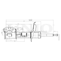 Амортизатор газовый передней подвески левый UNIO SAB-10203 7N 5L9 1441313053