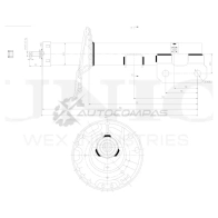 Амортизатор газовый передней подвески левый UNIO 1441313107 SAB-10365 8Q4 CVW4