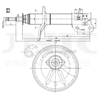 Амортизатор газовый передней подвески левый UNIO FMP 9P 1441313121 SAB-10022 - Изображение 3