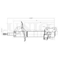 Амортизатор газовый передней подвески левый UNIO SAB-10128 LKP BD 1441313123 - Изображение 3