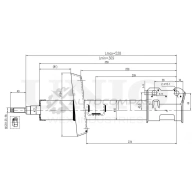 Амортизатор газовый передней подвески левый UNIO APKZSB 5 1441313144 SAB-10078