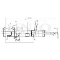 Амортизатор газовый передней подвески правый UNIO SAB-10161 1441313173 JJ FLF - Изображение 3