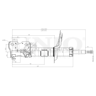Амортизатор газовый передней подвески правый UNIO SAB-10199 1441313178 G 372K