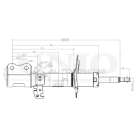 Амортизатор газовый передней подвески правый UNIO SAB-10293 J JDKM 1441313213