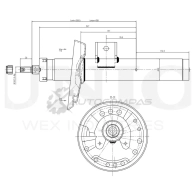 Амортизатор газовый передней подвески правый UNIO SAB-10279 0P CXI 1441313220