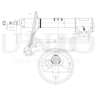 Амортизатор газовый передней подвески правый UNIO 1441313225 SAB-10384 0G N12A