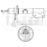 Амортизатор газовый передней подвески правый UNIO SAB-10386 QJTHQ MH 1441313232