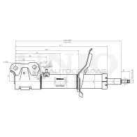 Амортизатор газовый передней подвески правый UNIO 1441313244 G13U BRP SAB-10029