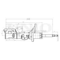 Амортизатор газовый передней подвески правый UNIO SAB-10155 W AS16 1441313248