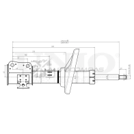 Амортизатор газовый передней подвески правый UNIO T49 31 1441313268 SAB-10205