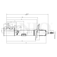 Амортизатор газовый передней подвески правый UNIO 1441313271 CB82 L SAB-10390