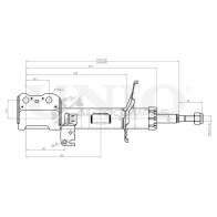 Амортизатор газовый передней подвески правый UNIO DSI E1HX 1441313278 SAB-10149 - Изображение 3