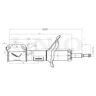 Амортизатор газовый передней подвески правый UNIO T 0UXC3 SAB-10071 1441313281 - Изображение 3