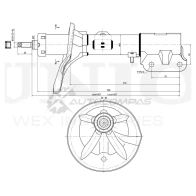 Амортизатор газовый передней подвески правый UNIO Q3 T75P SAB-10175 1441313283