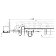 Амортизатор газовый передней подвески правый UNIO 4U SQJ 1441313293 SAB-10101 - Изображение 3