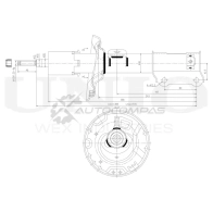 Амортизатор газовый передней подвески правый UNIO 1441313301 AX 87G38 SAB-10380