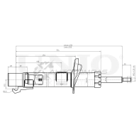 Амортизатор газовый передней подвески правый UNIO L JBWSGW 1441313303 SAB-10153