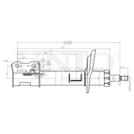 Амортизатор газовый передней подвески правый UNIO SAB-10053 EYZV1 A 1441313306 - Изображение 3