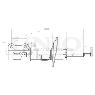 Амортизатор газовый передней подвески правый UNIO SAB-10243 2F JH6G 1441313308 - Изображение 3