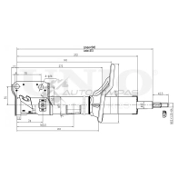 Амортизатор газовый передней подвески правый UNIO SAB-10037 1441313322 O0NT 6I